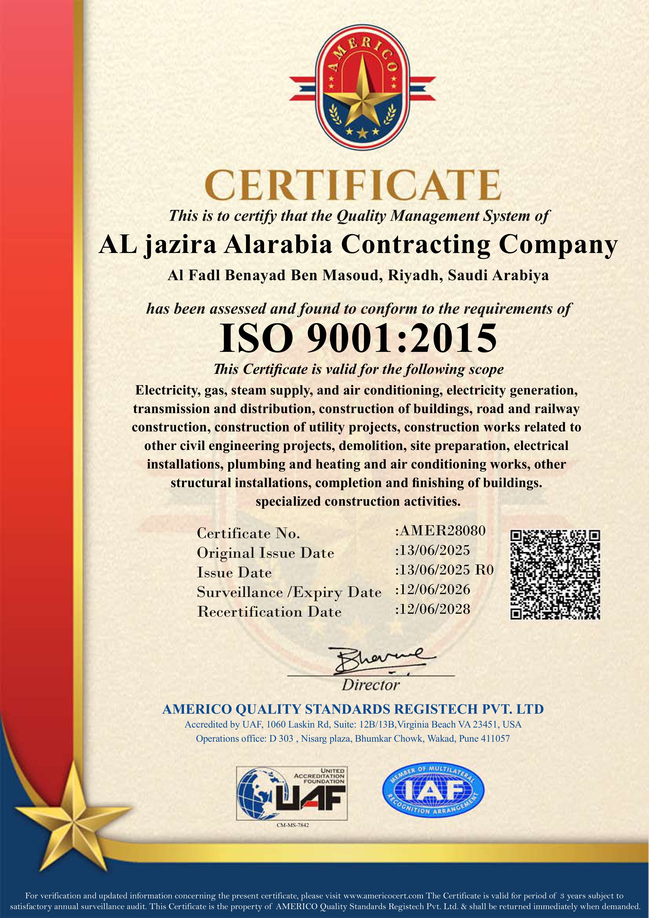 ISO Certificate